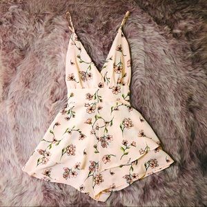 Pastel Floral Pink Romper